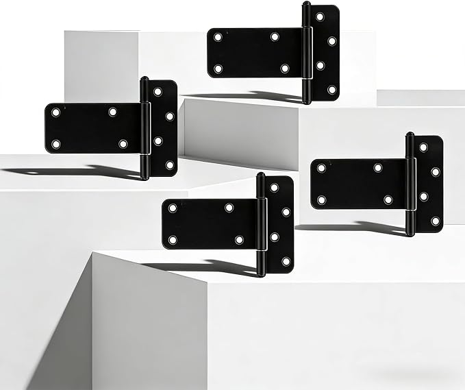 4 Pack 5” Heavy Duty Gate Hinges, 260 Lbs Capacity Black Door Hinges | T Gate - Image 8