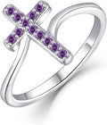STARCHENIE 925 Sterling Silver Cross Ring for Women Size 5-10