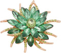 Rhinestone Large Flower Brooches Pins for Women Fashion Sparkly Crystal Sunflower Statement Brooch Unique Wedding Party Suit Dress Jewelry Accessories