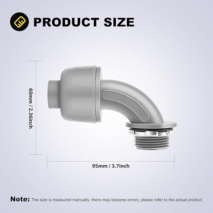 30 PCS 3/4" Liquid Tight Connector NPT Non-Metallic - Image 2