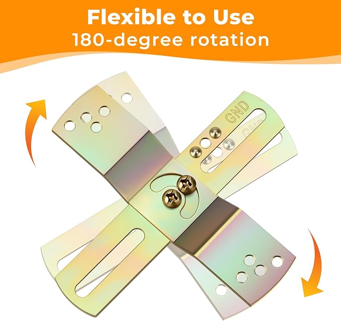 Light Fixture Mounting Brackets 4-inch Adjustable Mounting Plates | 2 Pack - Image 4