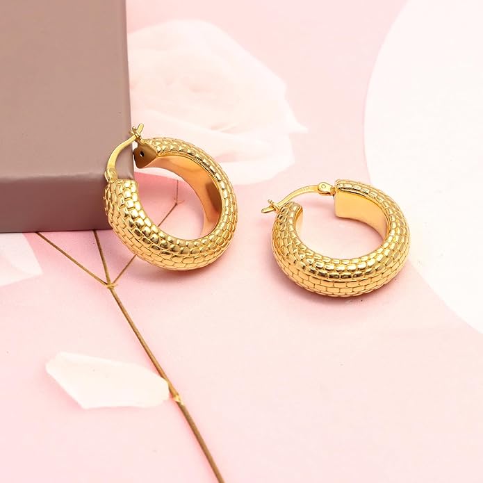 LeCalla 925 Sterling Silver Bali-Style Hoop Earrings Lightweight Click-Top Antique Two-Tone Beaded Italian Bali Style Earring Hoops for Women