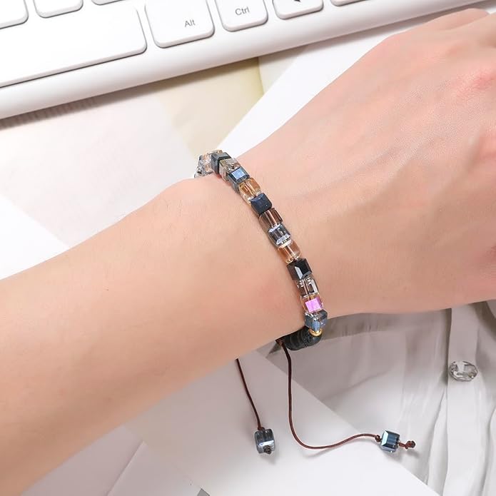 Lava Rock Bead Bracelet For Women-Zebra Stone Beaded Bracelets Essential Oil Aromatherapy Bracelet Set Balancing Chakra - Perfect Gifts For Women