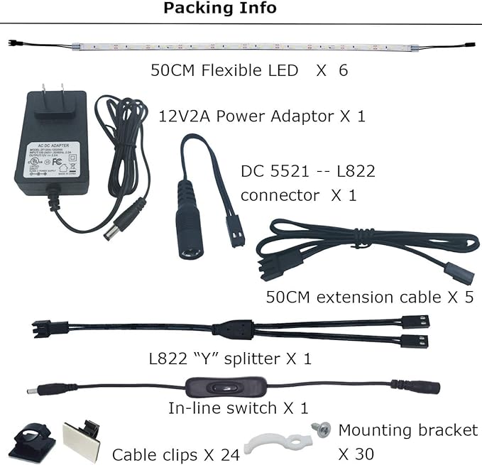 Under Cabinet Lighting Kit, 1800 Lumen, Warm White 2700K. Suitable - Image 2