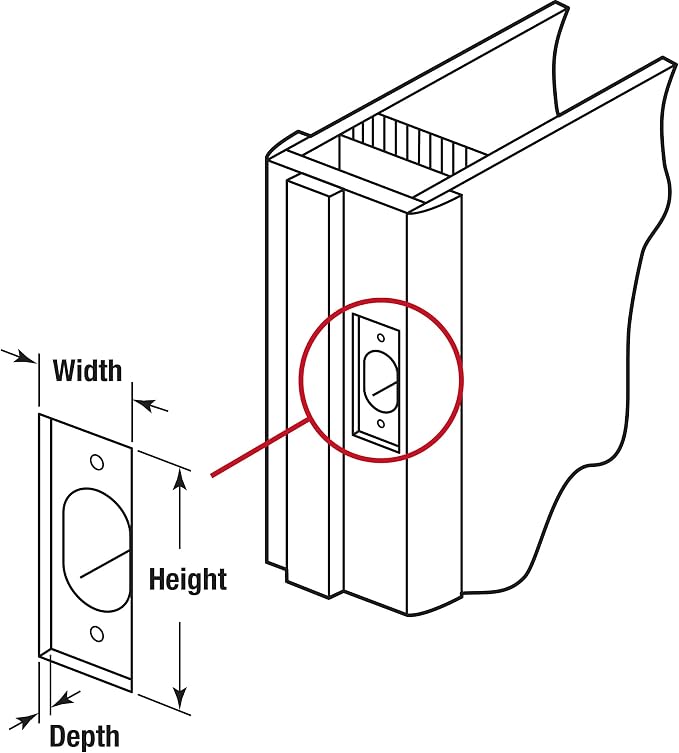 Prime-Line E 2284 Stainless Steel T-Strike Door Plate, Brass Plated | 2-1/8 In. - Image 3