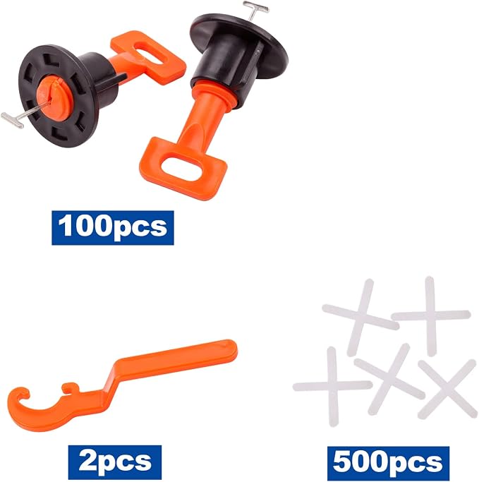 Tile Leveling System Kit with 100pcs Tile Leveler | 2 Special Wrenches & 500pcs - Image 7