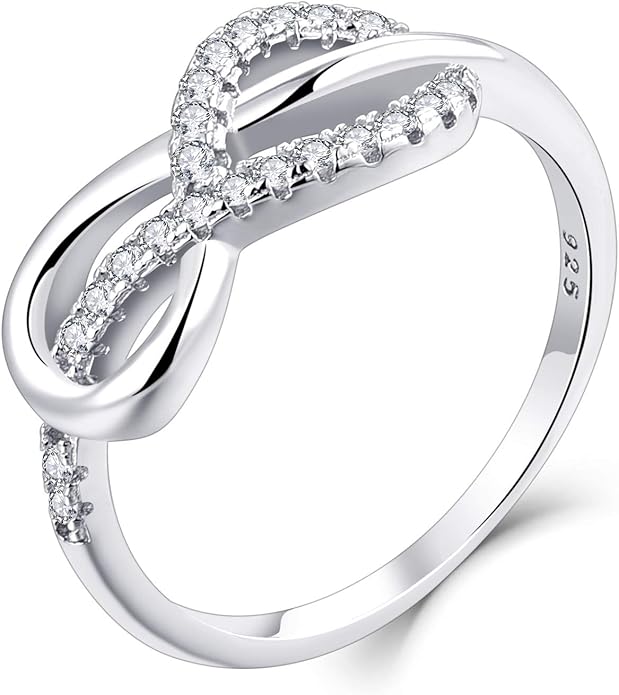 STARCHENIE Infinity Ring for Women 925 Sterling Silver Promise Band Ring