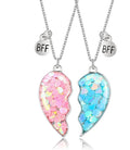 Couple Heart Or Cat BFF Best Friend for Girls Puzzle Friendship Pendant Necklaces,316L Stainless Steel
