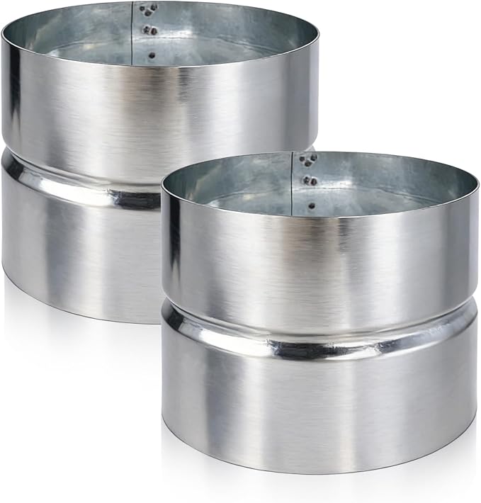 4 Inch Galvanized Metal Vent Duct Connector, Dryer Pipe Connection | by VKQ