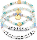 Little Words Project Mother's Day Gifts, The Original Word Bracelet, Made with Colorful Beads and Plated Brass Hardware, Handcrafted Design & Positive Message
