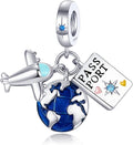 Birthday Fashion Love Heart Dangle Charm 925 Sterling Silver Charms fits Bracelets and Necklace Pendant Bead Charms Jewelry Present for Women Family Friends