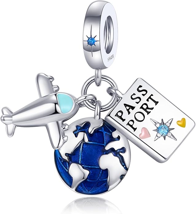 Birthday Fashion Love Heart Dangle Charm 925 Sterling Silver Charms fits Bracelets and Necklace Pendant Bead Charms Jewelry Present for Women Family Friends