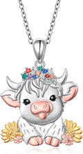 FLYOW 925 Sterling Silver Cute Animal Jewelry Hummingbird/Butterfly/Wolf/Corgi/Cat/Snake/Spider/Bat/Penguin/Bear/Opossum/Frog/Guinea Pig for Women Mother Friend Animal Lovers