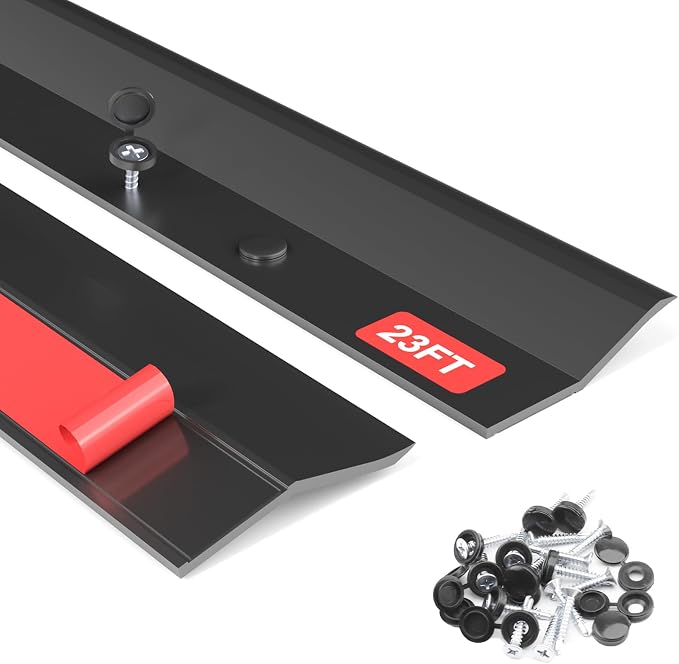 Garage Door Seal Top and Sides - 23FT TPE Garage Door Weather Stripping Kit by Jobon
