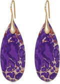Natural Stone Earrings Waterdrop Stone Dangle Earrings for Women