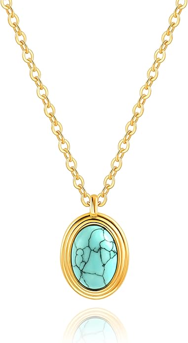 Aobei Pearl 18K Gold Plated Moon Star Lion Evil Eye Love Heart Cross Pendant Necklace Medallion Paperclip Chian Choker Layering Jewery for Women