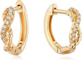 MYEARS Women Earrings Gold Huggie Hoop Ear Stud Cuff 14K Small Simple Hypoallergenic Everyday Jewelry