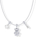 PAVOI 14K Gold Plated Dainty Necklace with Charms Set - Hypoallergenic Adjustable Chain Gold Charm Necklace for Women - Small Motif & Mantra 2 and 3-Pack Removable Pendants - Cute Jewelry Gifts