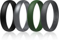Egnaro Silicone Rings for Her, Rubber Wedding bands for Him, Breathable Engagement thin Unisex Design, Variety Multipack 1-7
