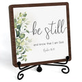 Be Still And Know That I Am God Table Sign, Farmhouse Bathroom Decor, by JUSITAKEET