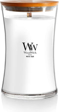 WoodWick Large Hourglass Candle in White Teak Premium Soy Blend Wax by Unknown