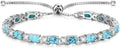 FANCIME Birthstone Tennis Bracelets Sterling Silver Bolo Tennis Bracelets Charm Fine Jewelry Birthday Gifts for Women Mom Wife Her