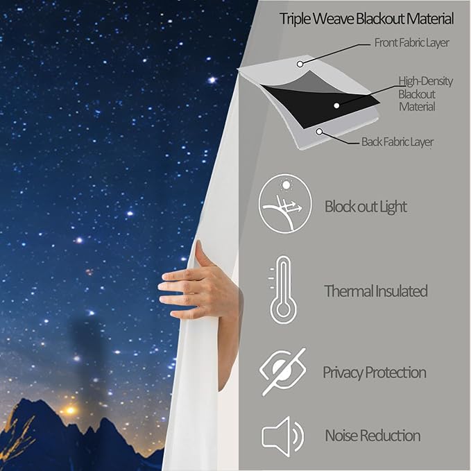 Japanese-Style Illustrations Curtain, Milky Way Meteor Curtains - Image 5