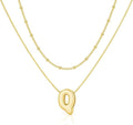 Initial 14K Gold Plated Necklaces for Women, Layered Bubble Letter A-Z Necklace Pendant Choker Necklaces for Women Trendy Monogram Name Necklace Personalized Jewelry for Women
