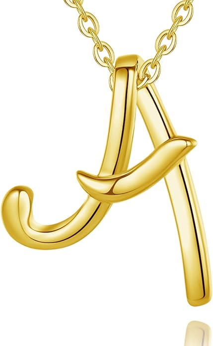 EUDORA Sterling Silver Initial Necklaces for Women, Classic 26 Letter Neckless Gifts for Girls, Sister, Mother Daughter, 18 inch Chain