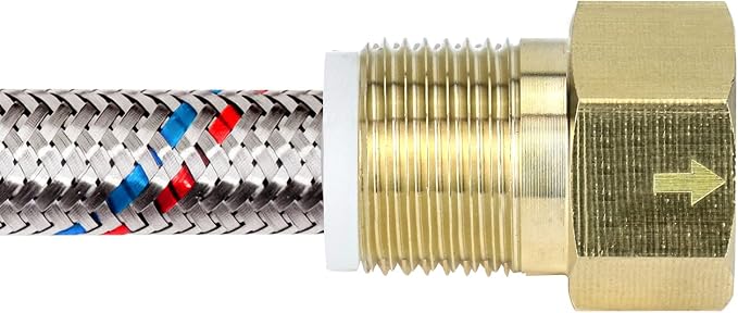 QWORK Brass One-way Check Valve, 1/2 inch Male G Thread to 1/2 inch Female G - Image 4