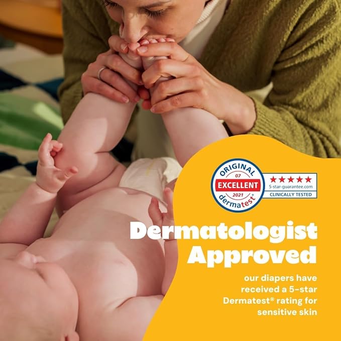 DYPER - Baby Diapers Premium Leak Protection Plant Based, Hypoallergenic Diaper for Day and Overnight Skin-Friendly Comfort | Soft Disposable Diapers (Size 1 (36 Diapers))