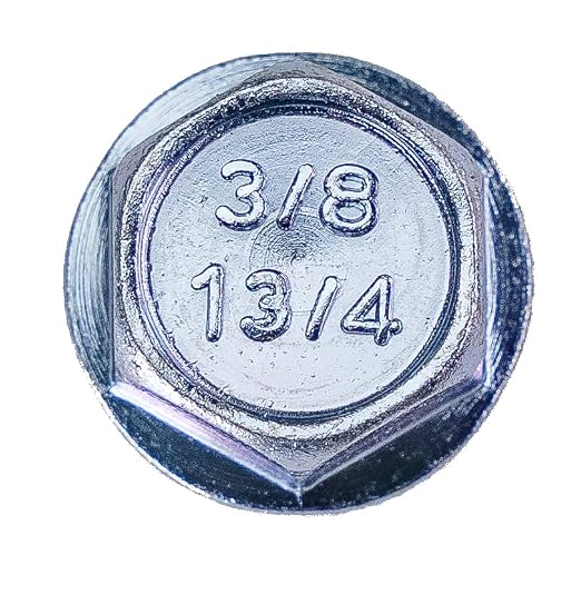 LDC38134 3/8" x 1-3/4" Zinc Plated Large Diameter Concrete Screw - Image 2