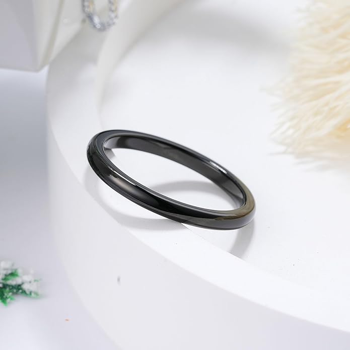 King Will Tungsten Carbide Wedding Band for Men Women Promise Rings for Couples Domed High Polish