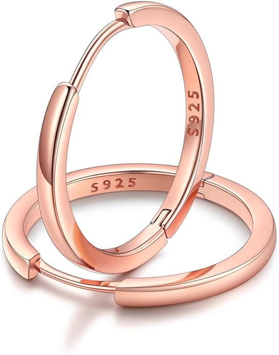 FaithHeart Sterling Silver Hoop Earrings for Women, Hypoallergenic Huggie Hoop Earrings Lightweight Small Cartilage Earrings Hoop Earring Dainty Everyday Earrings 6/8/10/12/14/15/16/18/20mm