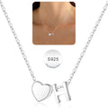 Turandoss Valentines Gifts for Her Kids Girls, Dainty S925 Sterling Silver Tiny Heart Letter A-Z Pendent Necklace Trendy Birthday Valentines Jewelry Gifts for Girls Women