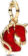 Gold Heart Family Charms Bead for Bracelets and Necklaces Jewelry Charm for Women Valentine Mother's Day