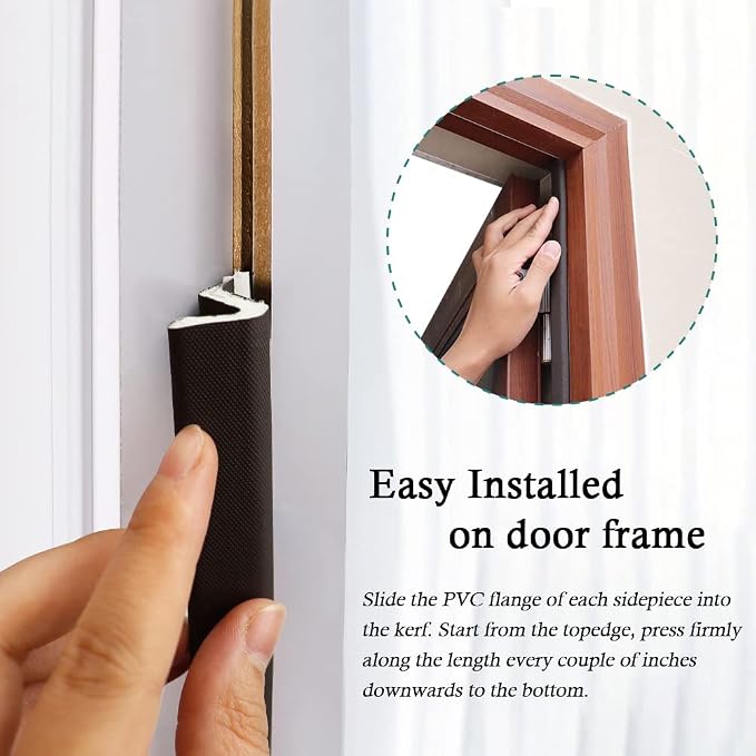 LSGCQ Kerf Weather Stripping for Door Seal Strip, 26 Ft, Front Door Seal Strip - Image 4