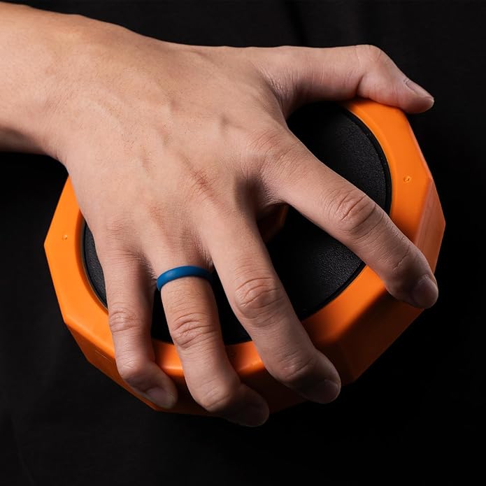 Egnaro Silicone Rings for Her, Rubber Wedding bands for Him, Breathable Engagement thin Unisex Design, Variety Multipack 1-7
