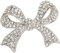 Elegant Crystal Bow Brooch Pin for Women,Vinage Sparkly Rhinestones Brooches Pins Beautiful Lapel Pins Dress Suit Shirt Ceremony Clothes Accessories Jewelry