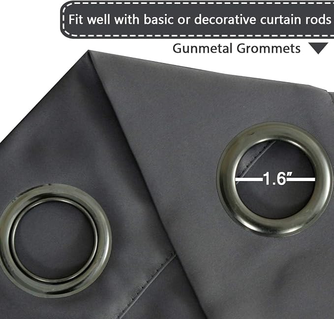 H.VERSAILTEX Blackout Patio Curtains 100 x 90 Inches - Image 3
