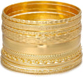 16Pcs Gold Bangle Bracelets for Women - Multi Layer Stackable Textured Bracelets Boho Jewelrys Set.