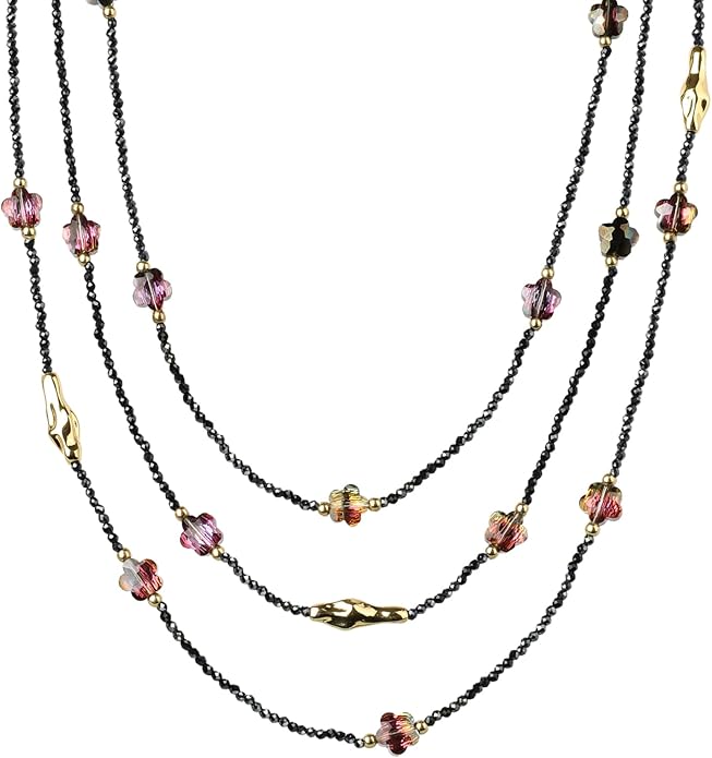 Boho Layered Necklaces For Women Western Turquoise Natural Stone Jewelry For Women Statement Beaded Necklace For Women Dainty Chain Necklace Stack For Women Unique And Unusual Gifts