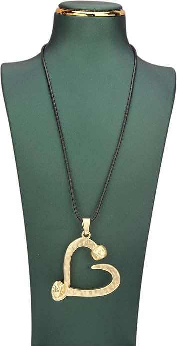 Women's Leather Long Necklace Bohemian Style Circle Retro Pendant Necklace Women's Jewelry
