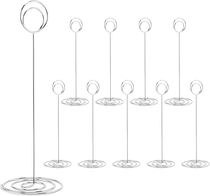 Table Number Holders, Photo Holder | Picture Holder, Card Stand Name Menu Clips by Hoewina