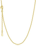 BEAYEG 14K Gold Chain Necklace for Women, Solid Chain Necklace, Hypoallergenic Durable Everyday Gold Jewelry Gift Ready (Length, 20inchs,Diameter1.6mm/1.8mm/2mm