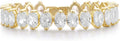 14K Gold Filled Tennis Bracelet for Women- Classic Gold Bracelet for Women, Oval Stone Cut Bracelet Valentines, Mothers, Christmas Jewelry Gift for Women
