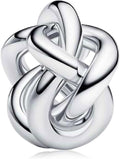 Family Mom Heart Charms 925 Sterling Silver Bead for Bracelets and Necklaces For Women Jewelry Present