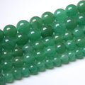 45pcs 8mm Natural Green Aventurine Beads Semi Precious Round Smooth Gemstones Beads for Jewelry Making DIY Necklaces Bracelets