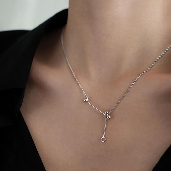 Snake Butterfly Necklace for Women Y2k Irregular Round Bead Pendant Women's Jewelry