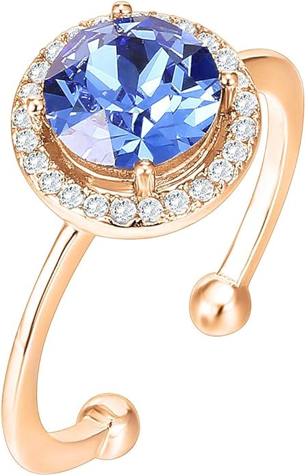 PAVOI 14K Gold Plated Crystal Birthstone Rings | Rings For Women